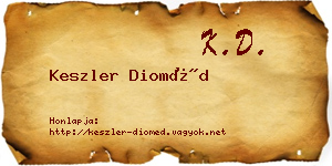Keszler Dioméd névjegykártya